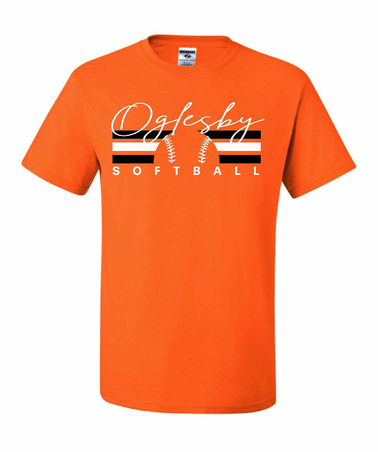 STRIPE OGLESBY SOFTBALL TEAM COLOR SOLID COTTON TSHIRTS