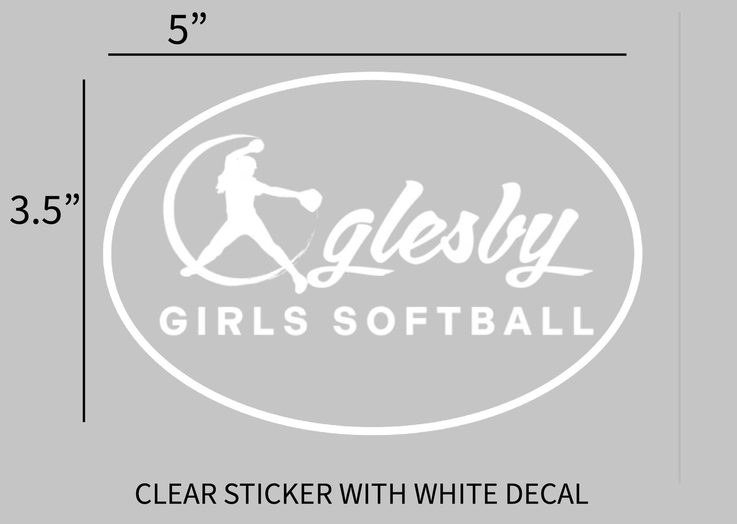OGLESBY SOFTBALL LOGO WINDOW STICKER