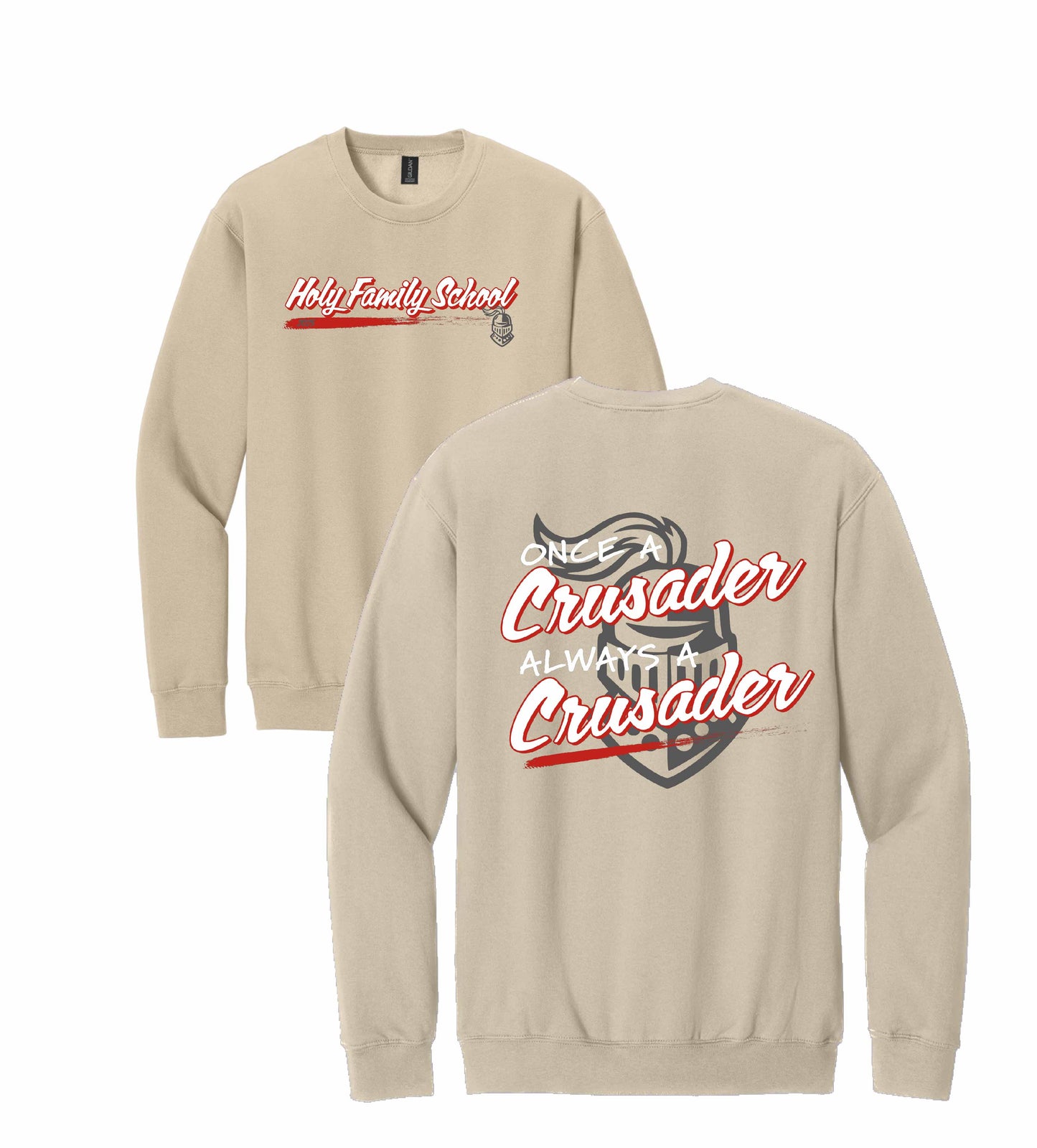 ONCE A CRUSADER CREWNECK SWEATSHIRTS (MULTIPLE STYLES)