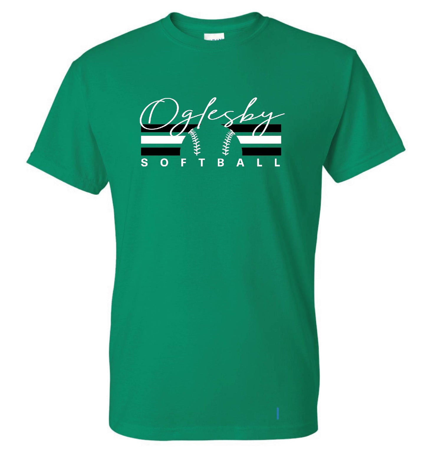 STRIPE OGLESBY SOFTBALL TEAM COLOR SOLID COTTON TSHIRTS
