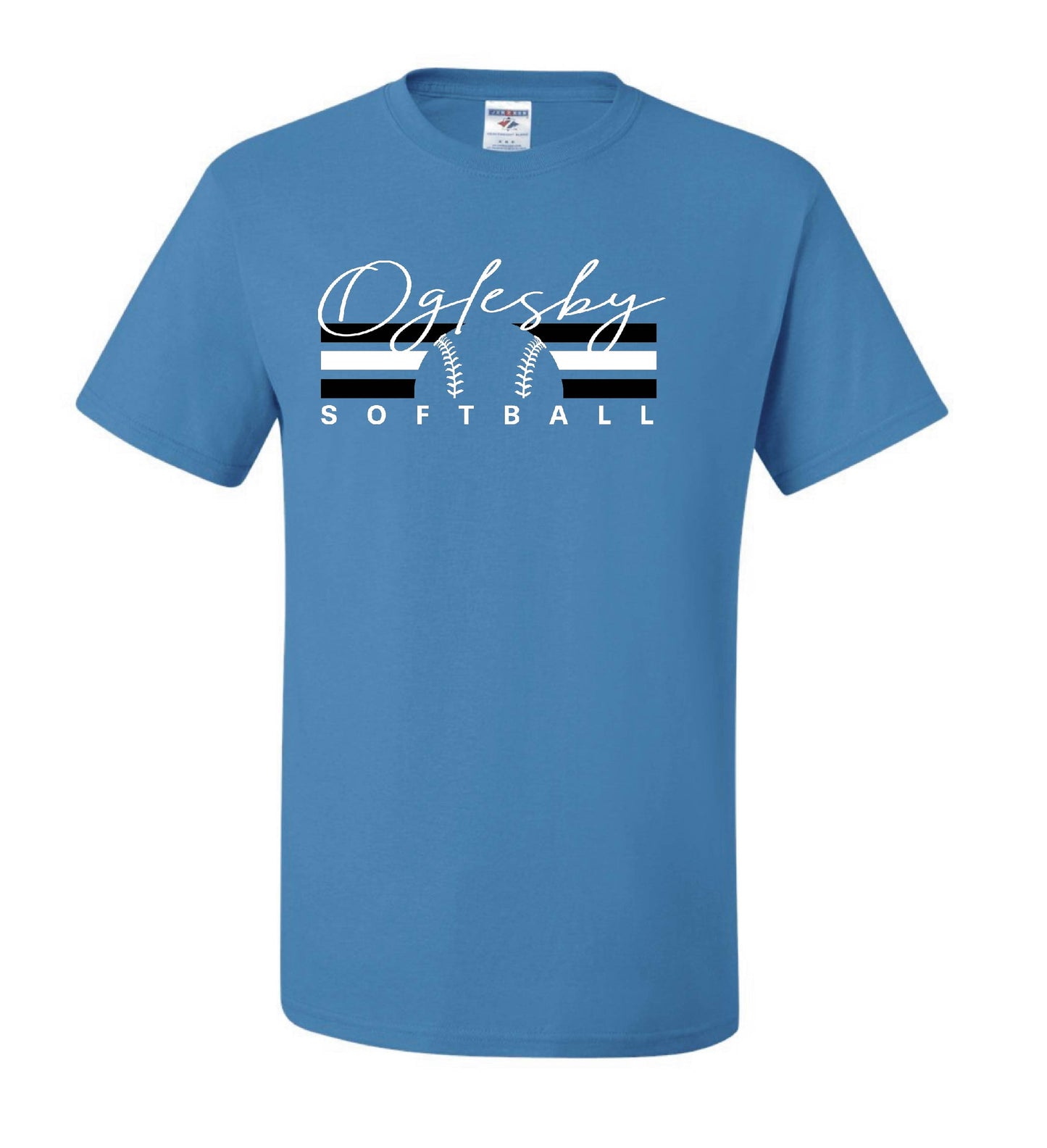 STRIPE OGLESBY SOFTBALL TEAM COLOR SOLID COTTON TSHIRTS