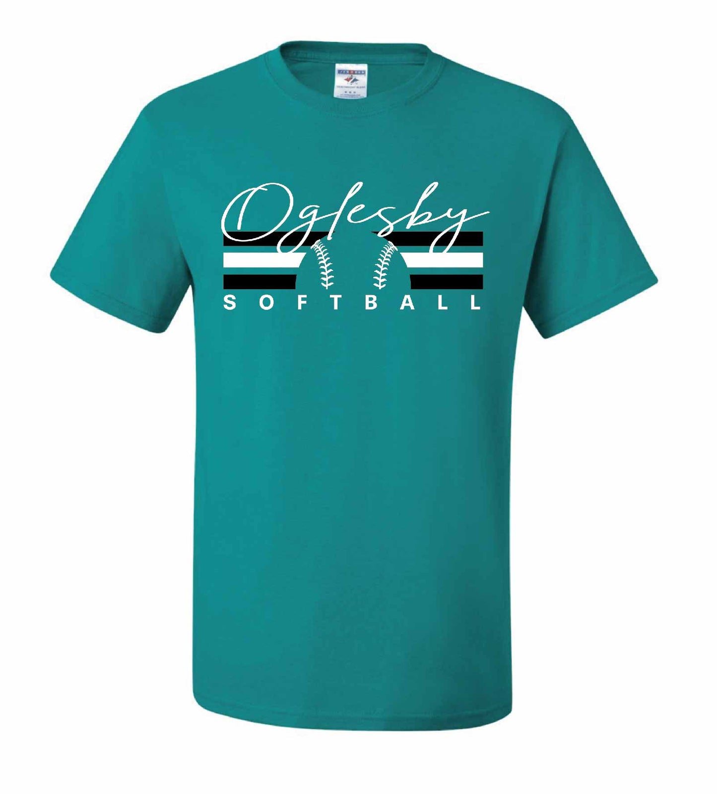 STRIPE OGLESBY SOFTBALL TEAM COLOR SOLID COTTON TSHIRTS