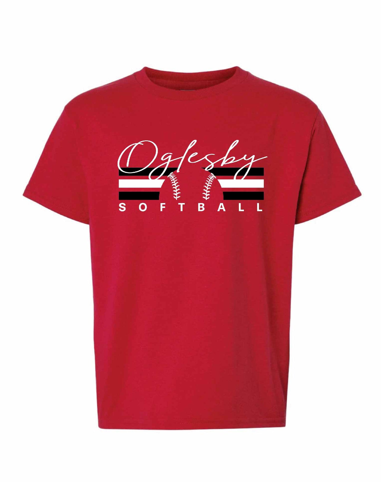 STRIPE OGLESBY SOFTBALL TEAM COLOR SOLID COTTON TSHIRTS