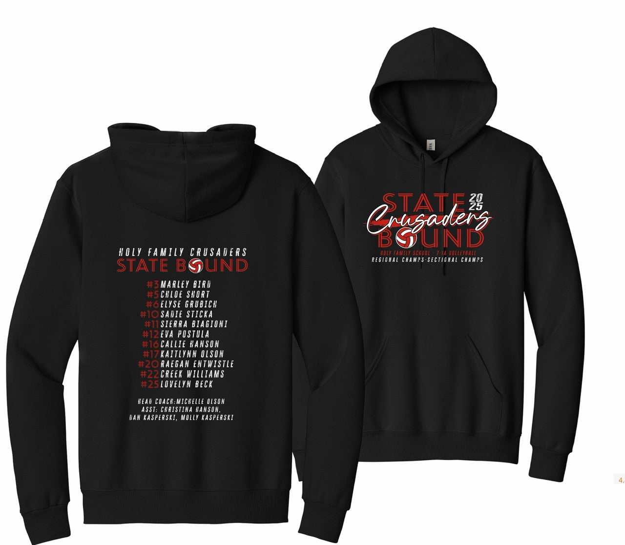HF CRUSADERS STATE BOUND VOLLEYBALL (VARIOUS STYLES)