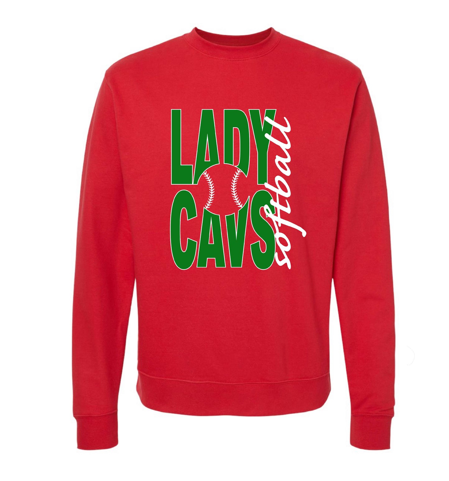 LADY CAVS BALL CREWNECK SWEATSHIRTS