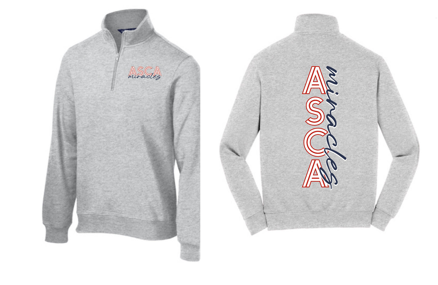 ASCA - F/B DESIGN 1/4 ZIP (MULTIPLE STYLES)