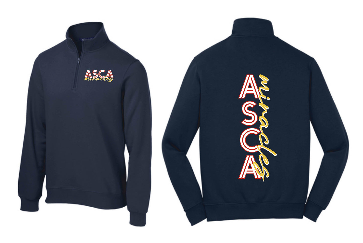 ASCA - F/B DESIGN 1/4 ZIP (MULTIPLE STYLES)