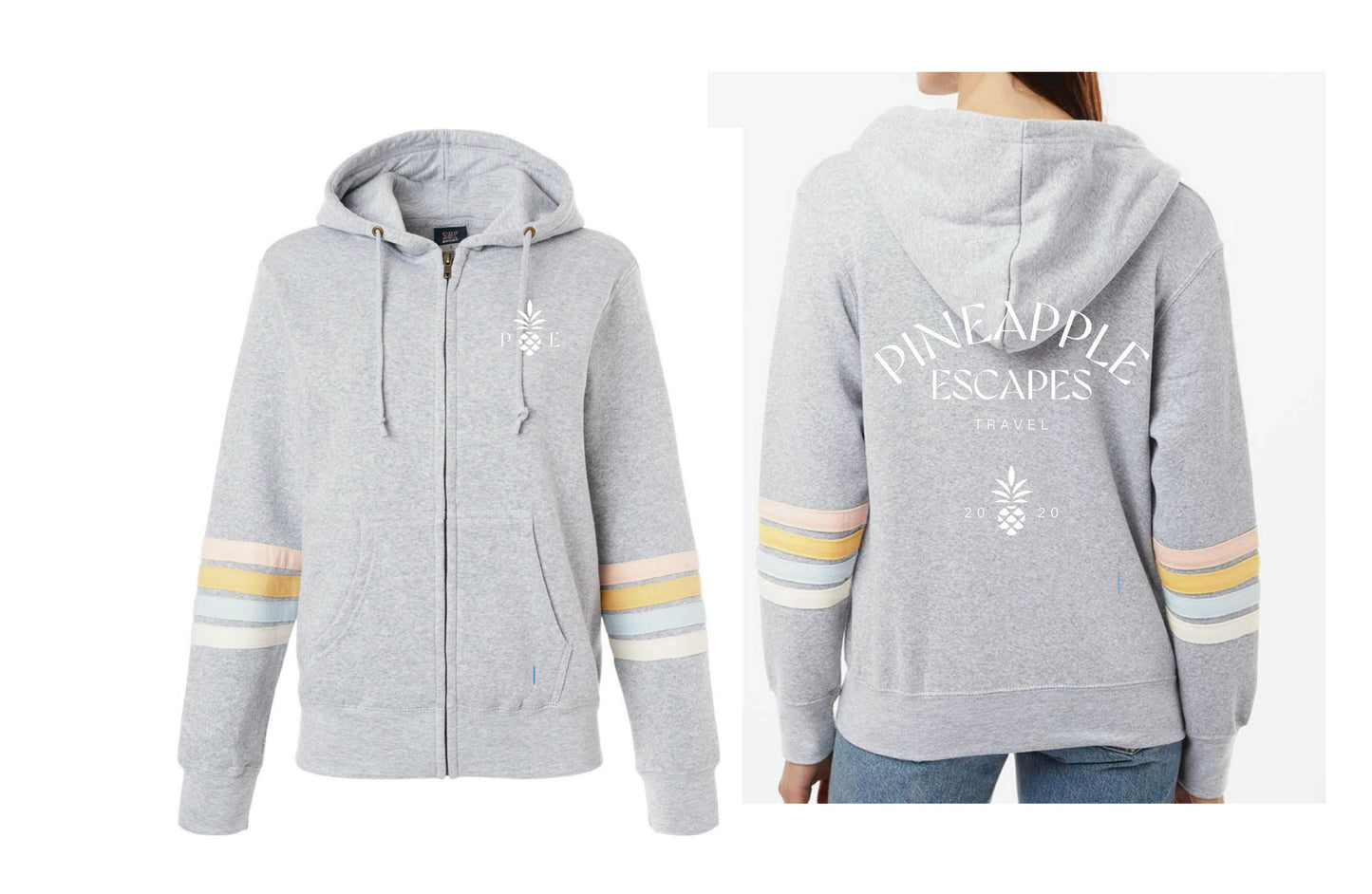 WOMEN’S MV STRIPE full zip SWEATSHIRT