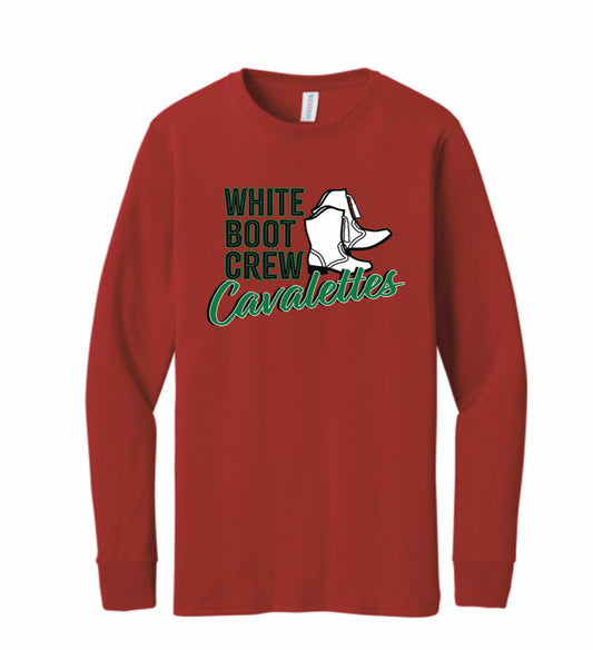 WHITE BOOT CREW T SHIRTS / LONG SLEEVE