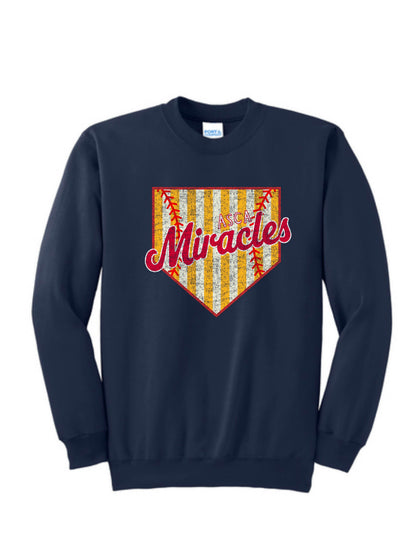 ASCA - SOFTBALL home plate - CREWNECK (MULTIPLE OPTIONS)