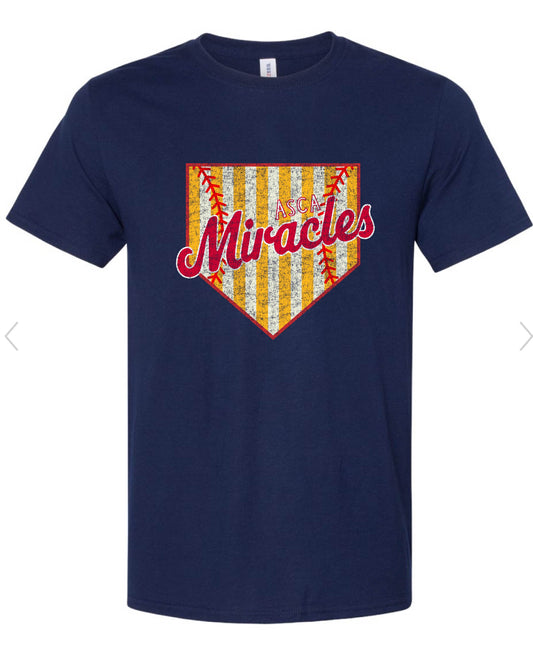 ASCA  SOFTBALL home plate  - TSHIRTS   (MULTIPLE OPTIONS)