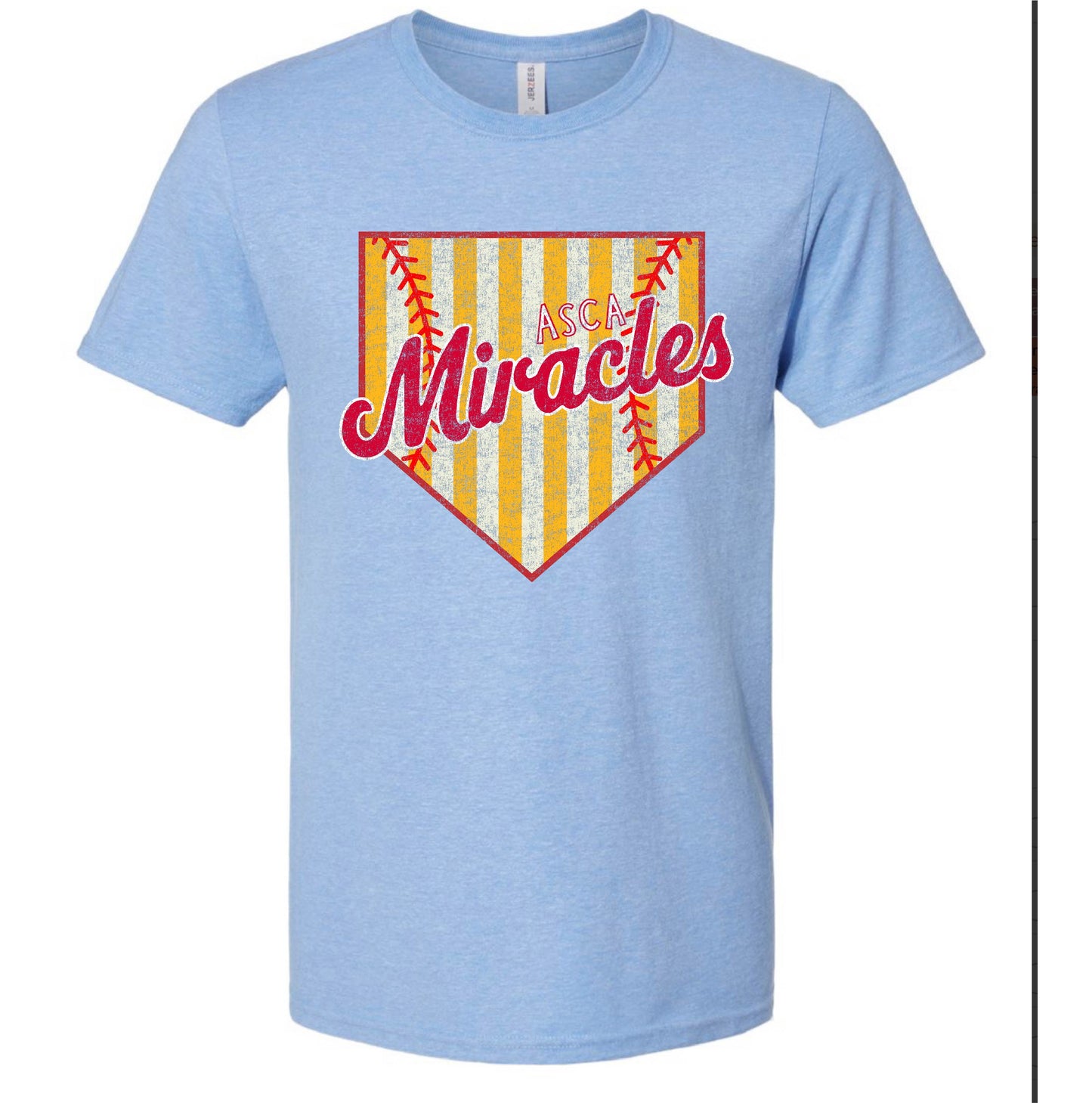 ASCA  SOFTBALL home plate  - TSHIRTS   (MULTIPLE OPTIONS)