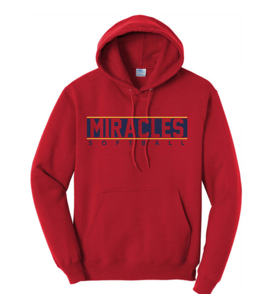 MIRACLES - SOFTBALL. - HOODIES (MULTIPLE STYLES)