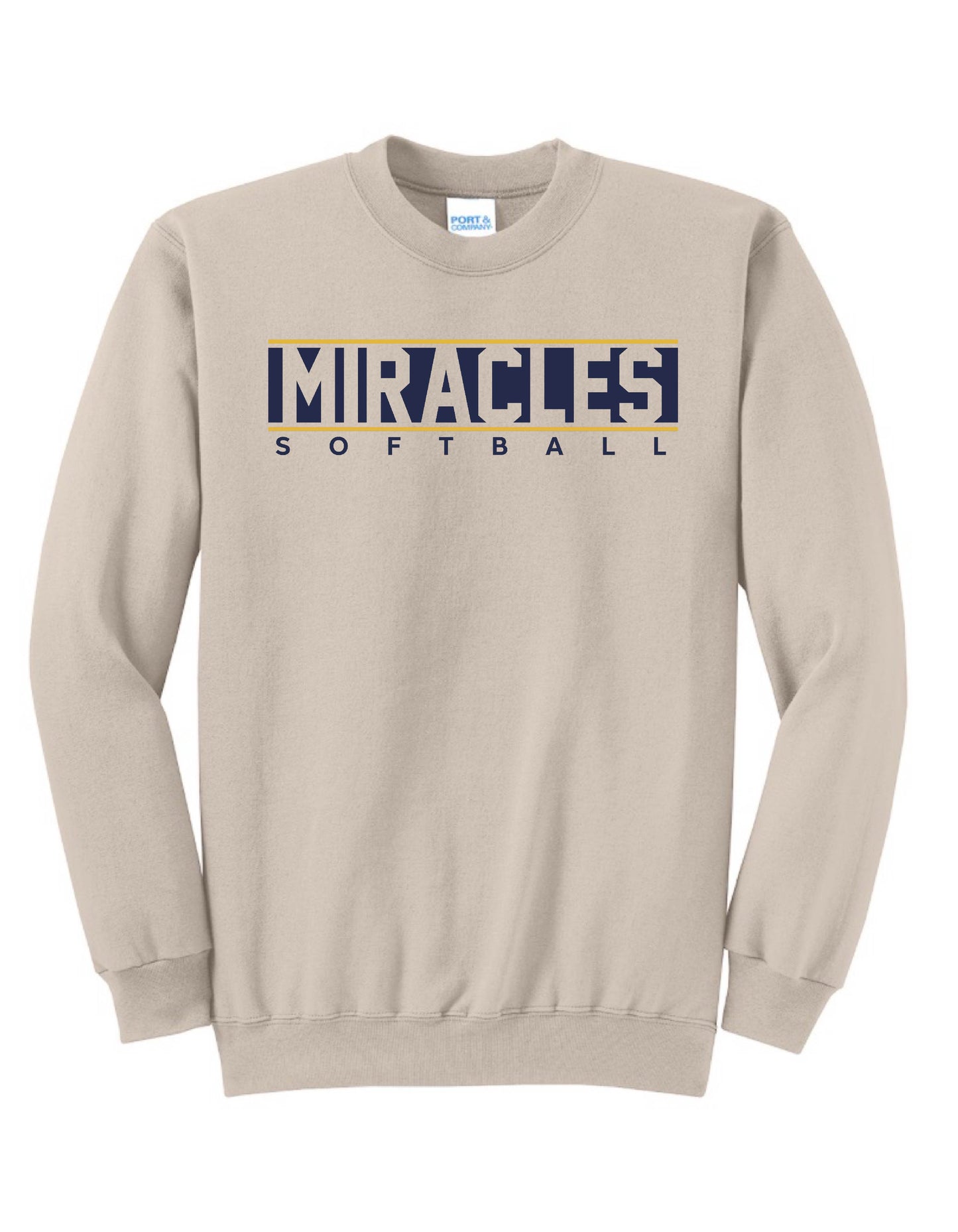 MIRACLES - SOFTBALL - CREWNECK (MULTIPLE OPTIONS)