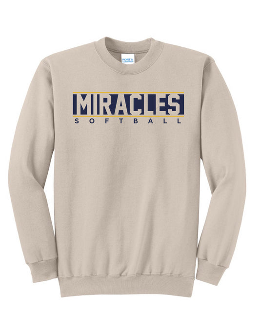 MIRACLES - SOFTBALL - CREWNECK (MULTIPLE OPTIONS)