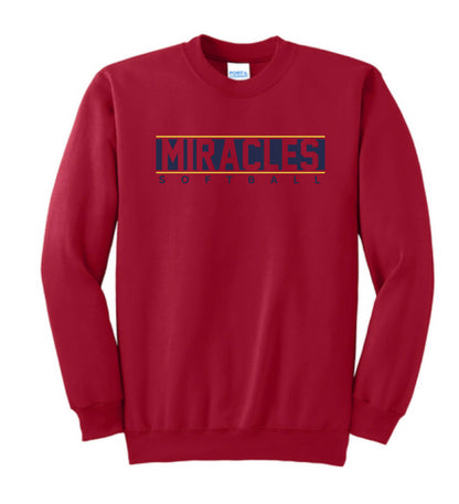 MIRACLES - SOFTBALL - CREWNECK (MULTIPLE OPTIONS)