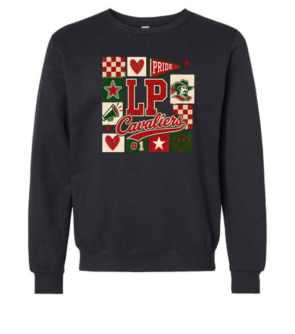 LP CHEER SQUARE COLLAGE -   CREWNECKS