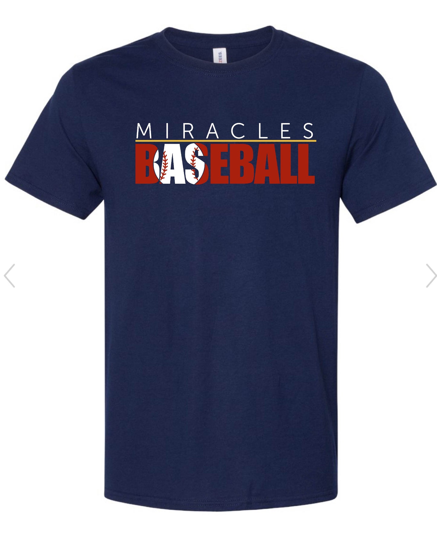 MIRACLES - BASEBALL  - TSHIRTS   (MULTIPLE OPTIONS)
