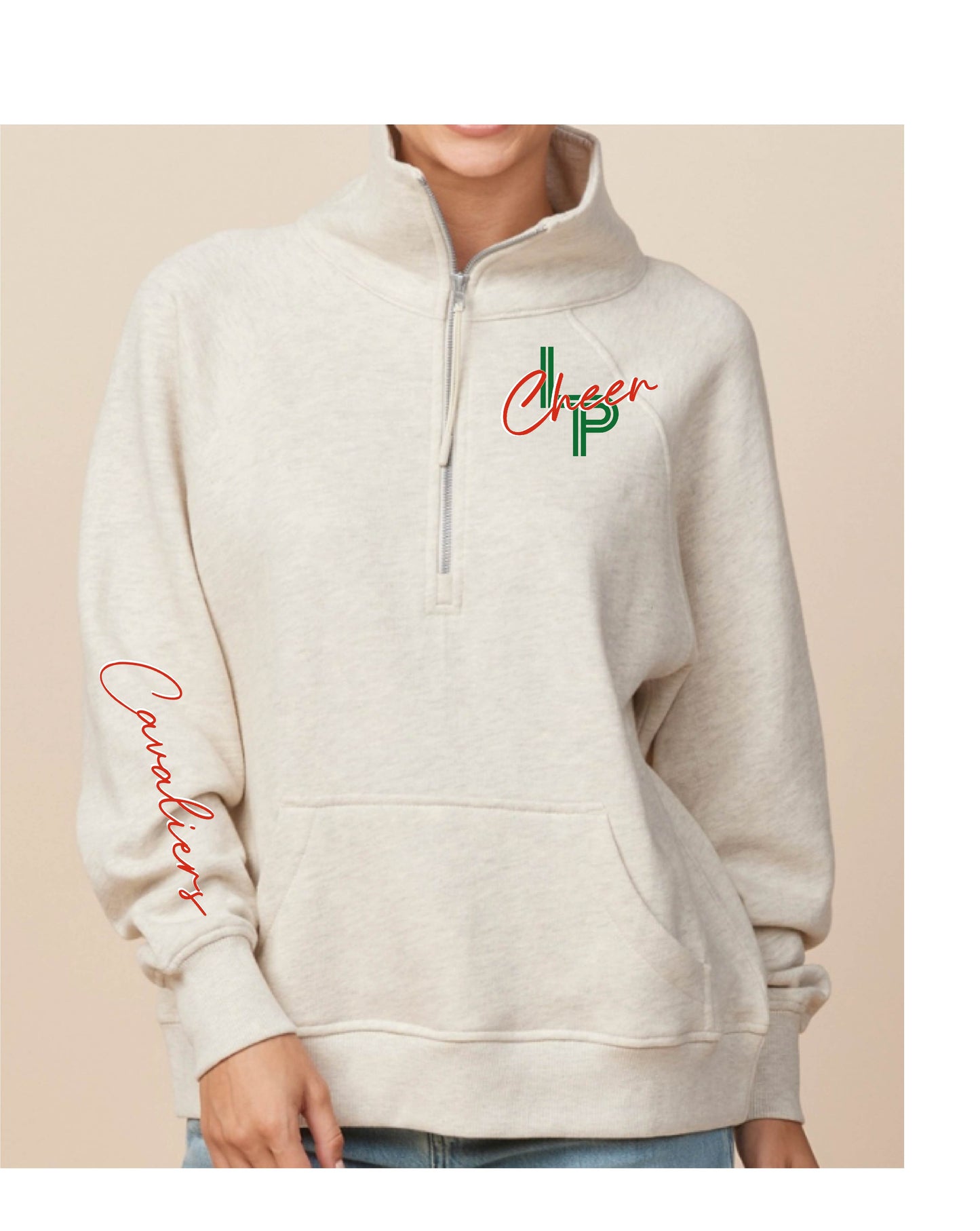 WOMENS LP CHEER  F/B DESIGN 1/4 ZIP (MULTIPLE OPTIONS)