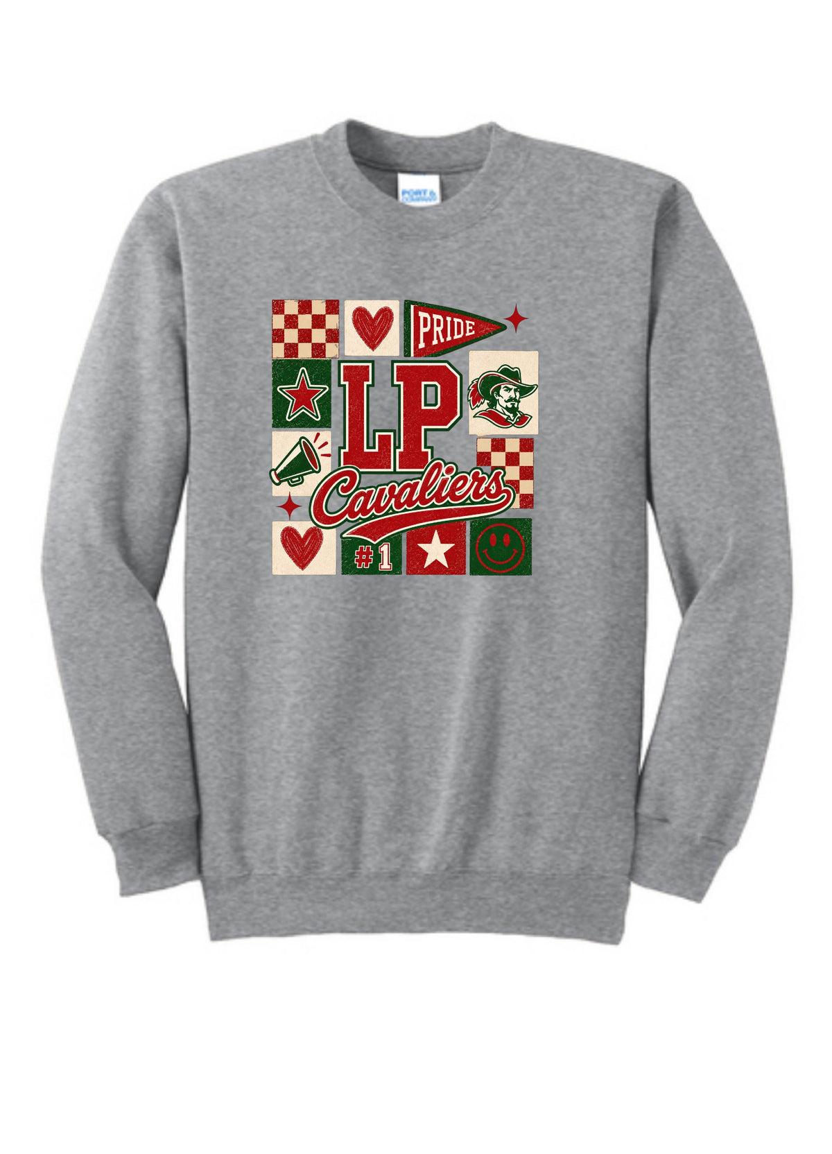 LP CHEER SQUARE COLLAGE -   CREWNECKS