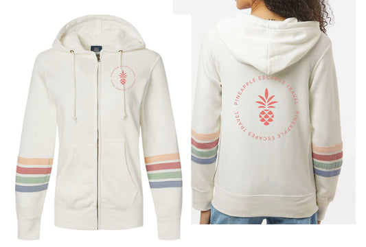 WOMEN’S MV STRIPE full zip SWEATSHIRT