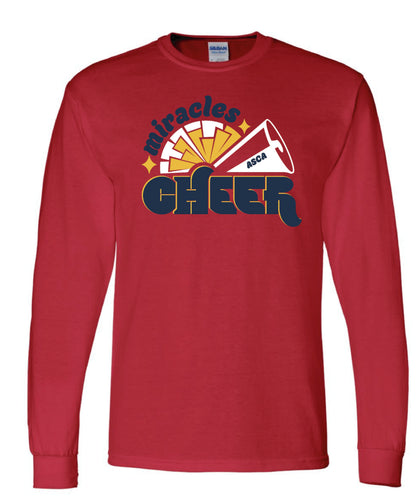 MIRACLES CHEER POM - TSHIRT / LONG SLEEVE  (MULTIPLE OPTIONS)