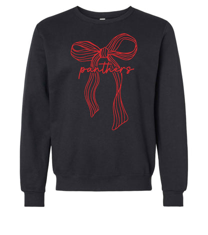 PANTHERS STRIPE BOW TOPS (VARIOUS STYLES)