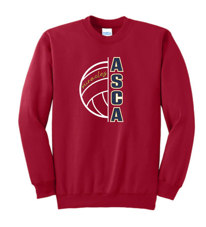 ASCA  VOLLEYBALL -ball - FLEECE (CREW/HOODIES) (VARIOUS STYLES)