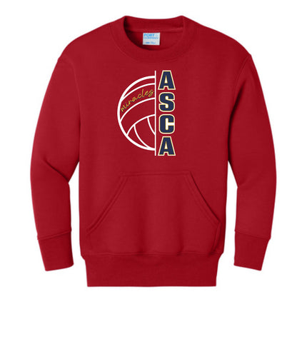 ASCA  VOLLEYBALL -ball - FLEECE (CREW/HOODIES) (VARIOUS STYLES)