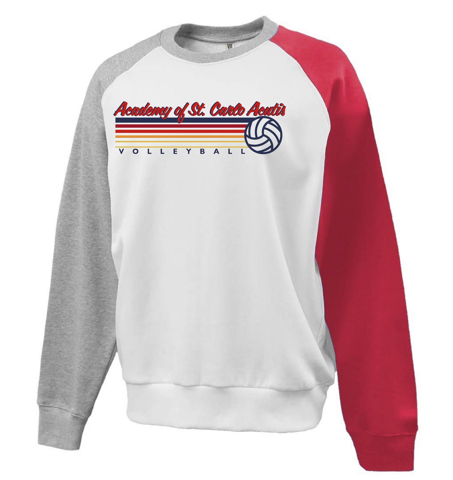 ASCA volleyball - COLORBLOCK CREWNECK (RED OR BLUE)