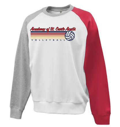 ASCA volleyball - COLORBLOCK CREWNECK (RED OR BLUE)