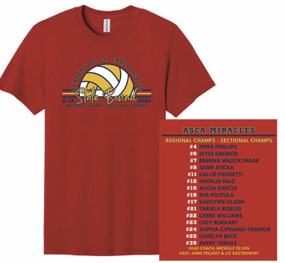 STATE BOUND - ASCA 8TH GRADE GIRLS VBALL SHIRTS (VARIOUS STYLES)