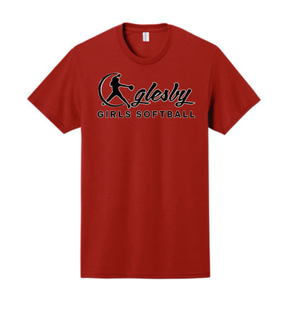 OGLESBY SOFTBALL LOGO TEAM COLOR SOLID COTTON TSHIRTS