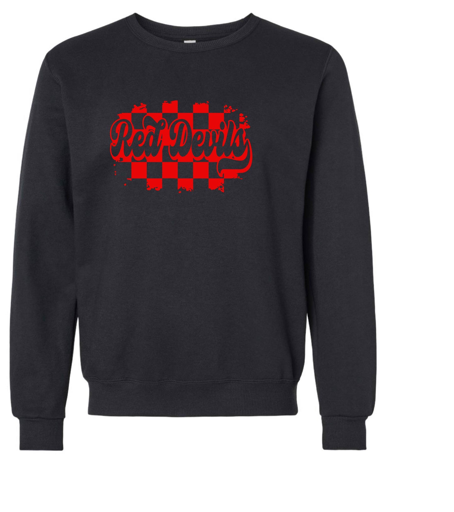 RED DEVILS CHECKERED HOODIES/ CREWNECKS