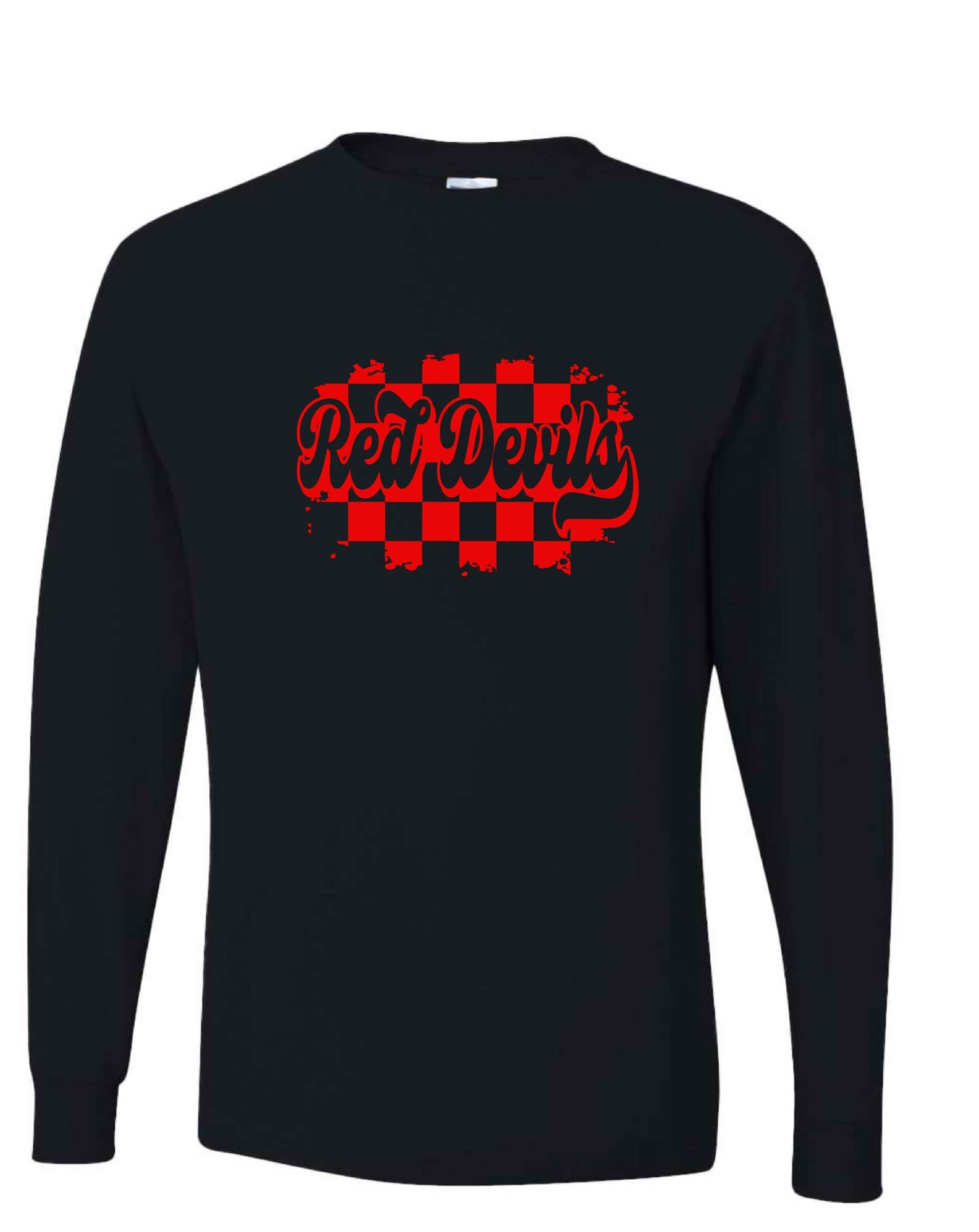 RED DEVIL CHECKERED T SHIRTS / LONG SLEEVES