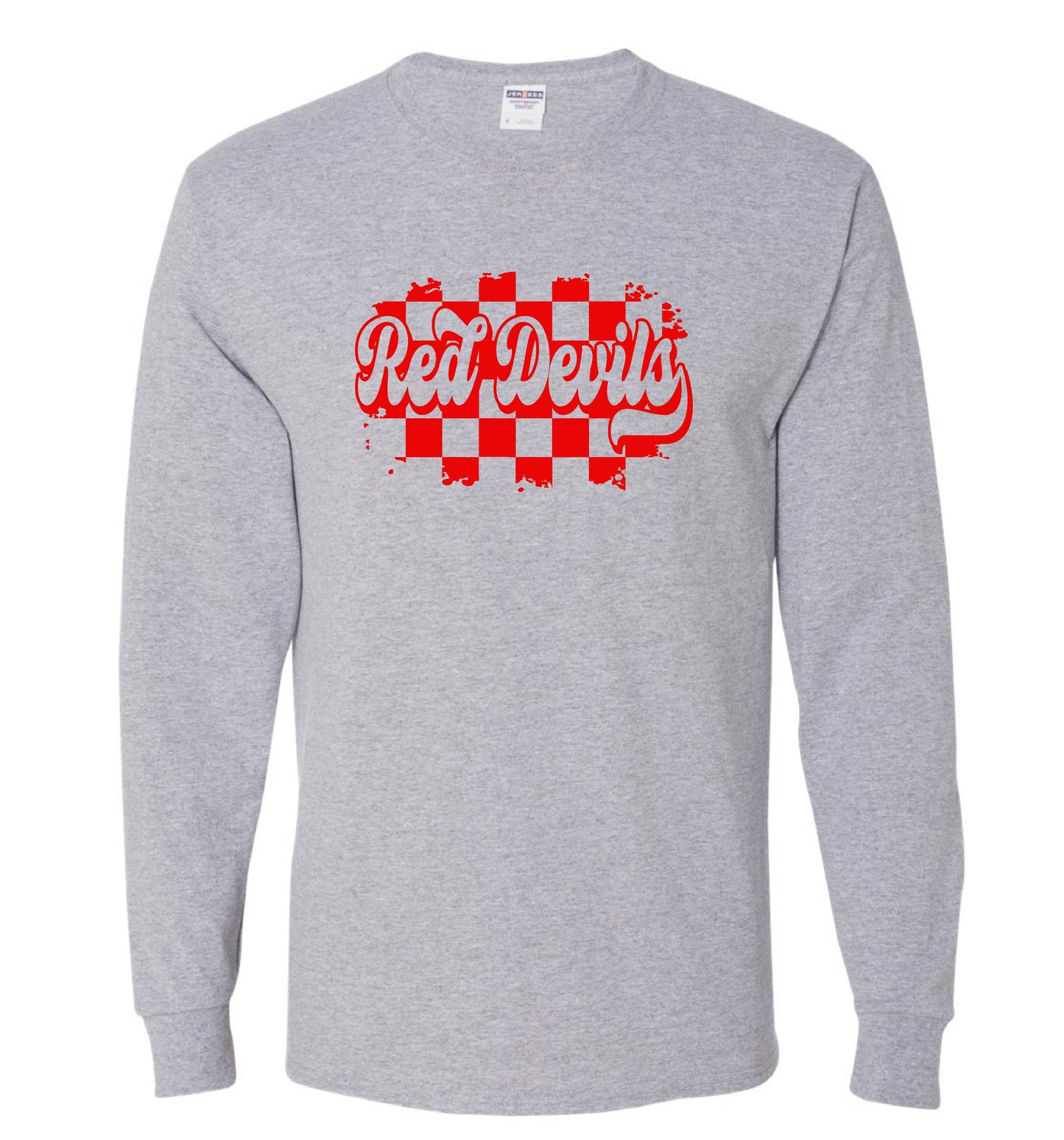 RED DEVIL CHECKERED T SHIRTS / LONG SLEEVES