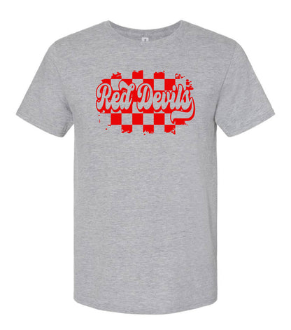 RED DEVIL CHECKERED T SHIRTS / LONG SLEEVES