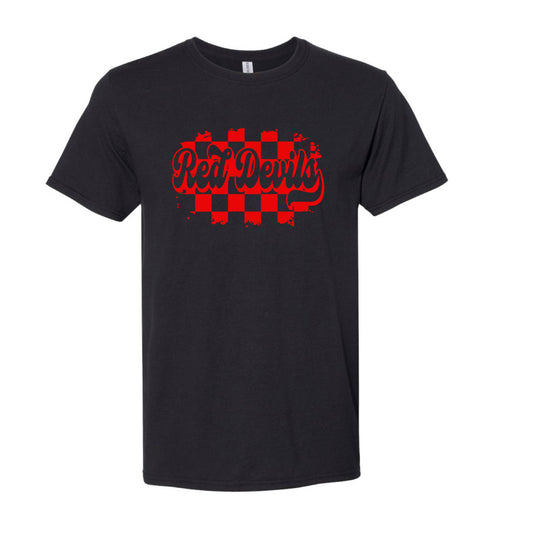 RED DEVIL CHECKERED T SHIRTS / LONG SLEEVES