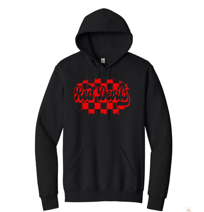 RED DEVILS CHECKERED HOODIES/ CREWNECKS