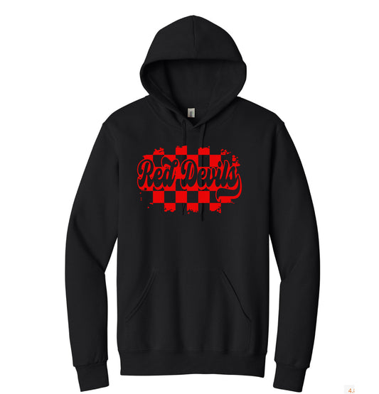 RED DEVILS CHECKERED HOODIES/ CREWNECKS