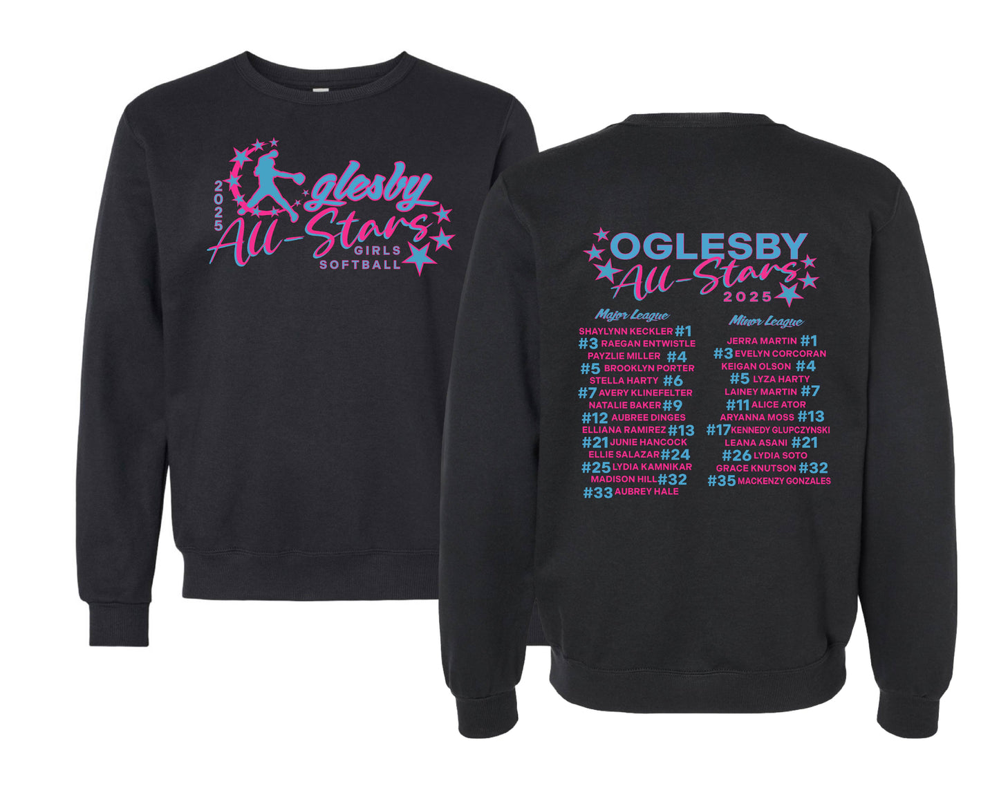 ALL-STARS SOFTBALL 2025 CREW/HOODED SWEATSHIRTS