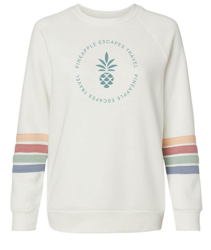 WOMEN’S MV STRIPE CREWNECK SWEATSHIRT